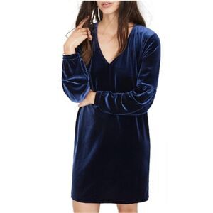Madewell Velvet Balloon-Sleeve Dress Size XS NWOT